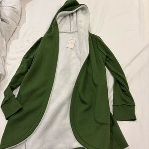 Green Oversized Jacket Zip Up Hoodie NEW WITH TAGS
